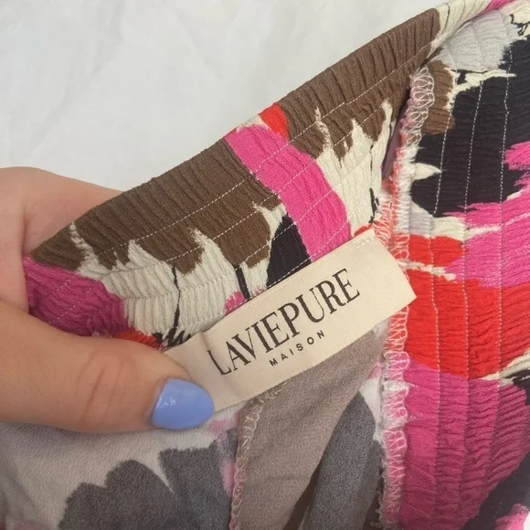 LAVIEPURE MAISON Fuchsia Floral Contemporary Shorts Y2K Dopamine Dressing Size S - Picture 9 of 10